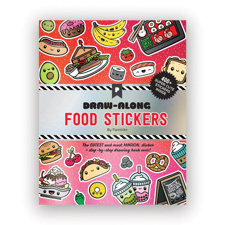 Pipsticks Draw-Along Food Sticker Book