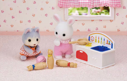 Calico Critters Baby’s Toy Box - Snow Rabbit & Panda Babies - Little Pickles Toy Store