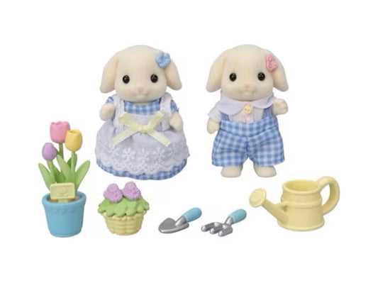 Calico Critters Blossom Gardening Set - Flora Rabbit Sister & Brother