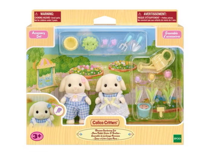 Calico Critters Blossom Gardening Set - Flora Rabbit Sister & Brother