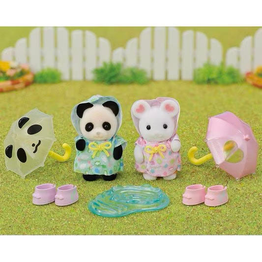 Calico Critters Nursery Friends Rainy Day Duo