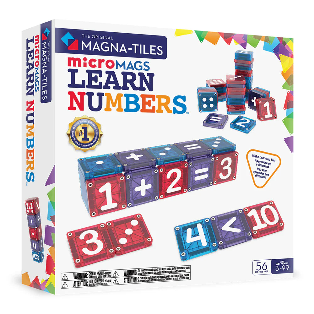 Magna-Tiles Micromags Learn Numbers - 56 Piece Magnet Set