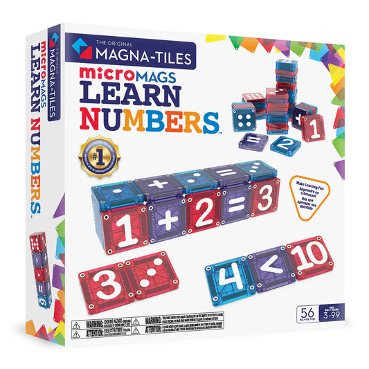 Magna-Tiles Micromags Learn Numbers - 56 Piece Magnet Set