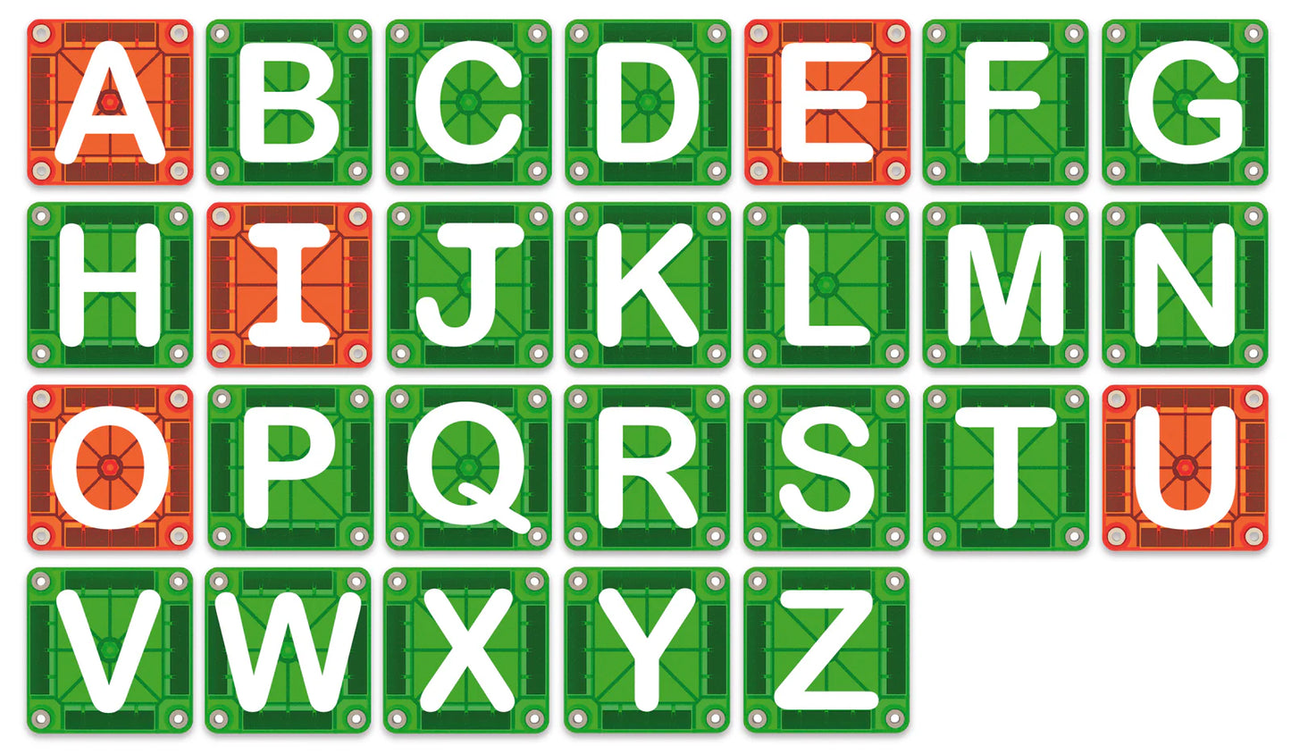 Magna-Tiles Learn Letters 56-Piece Set Letter Magnets