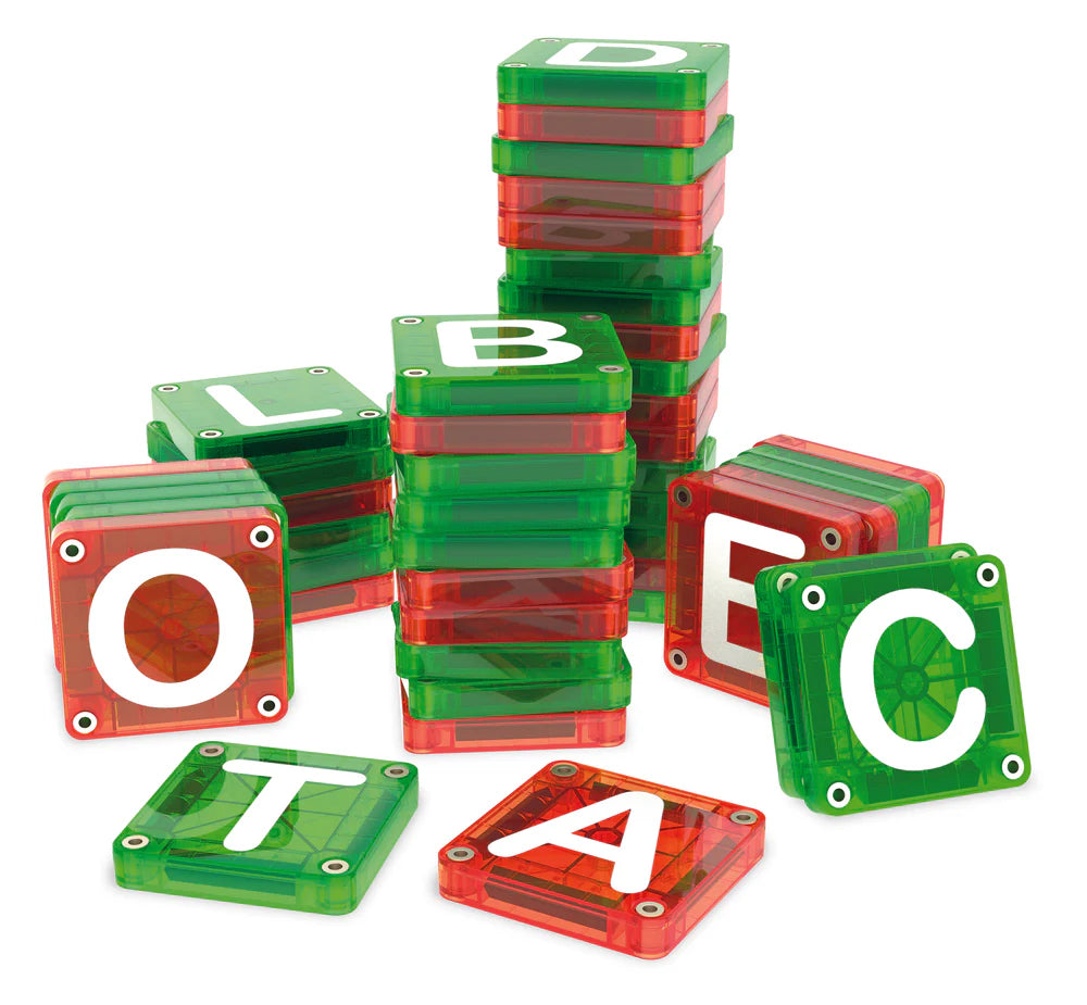 Magna-Tiles Learn Letters 56-Piece Set Letter Magnets