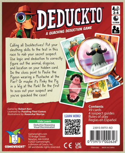 Gamewright Deduckto - Little Pickles Toy Store