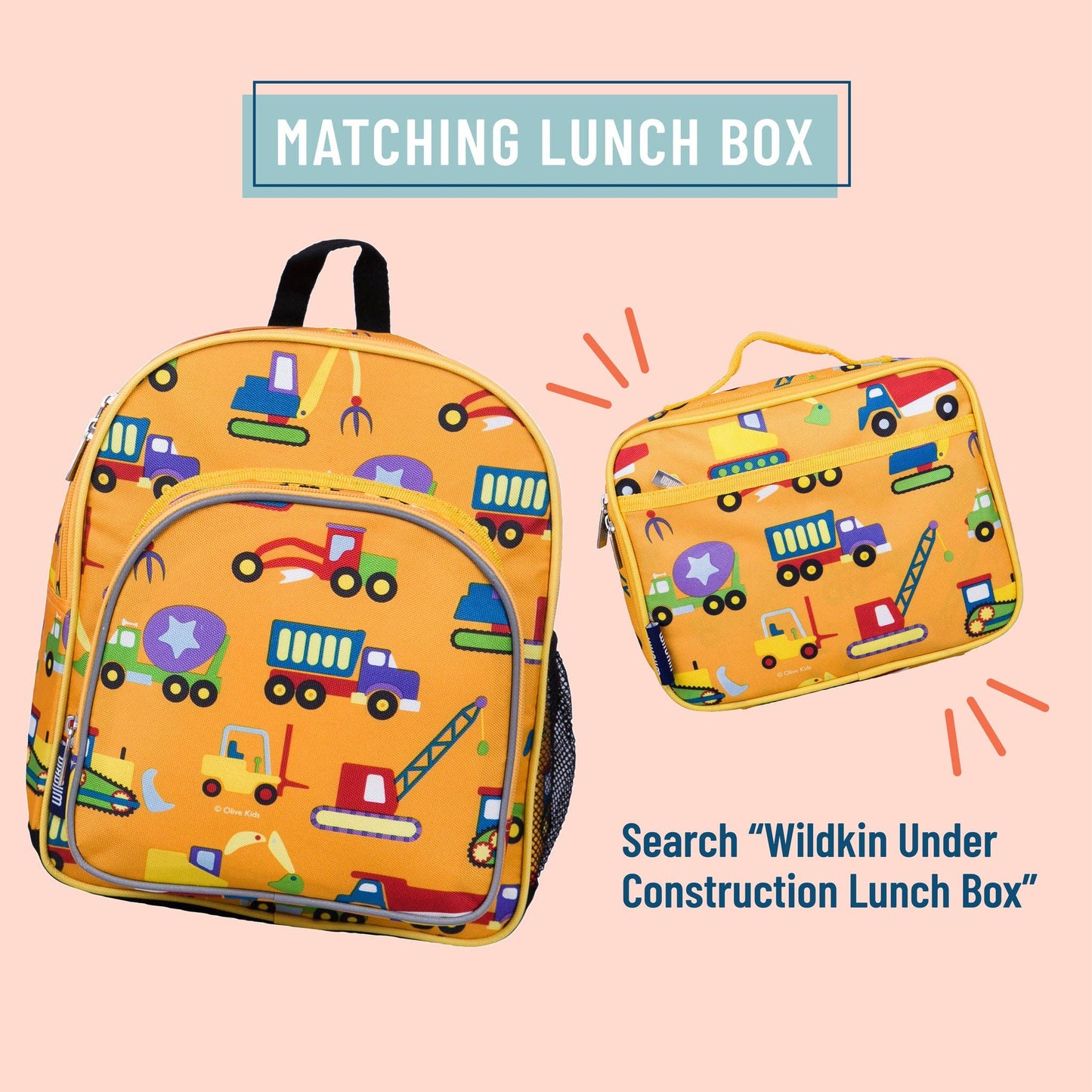 Under Construction Backpack - 12 Inch