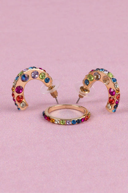 Boutique Chic Rockin' Rhinestone Earrings & Ring Set - Little Pickles Toy Store