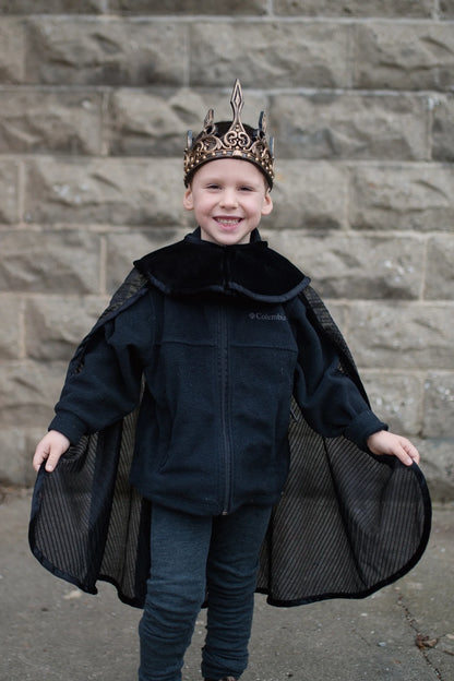 Medieval Crown, Gold/Black - Little Pickles Toy Store