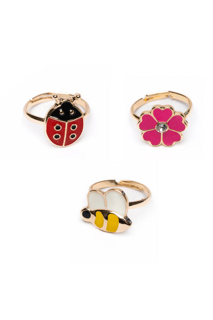 Ladybug Garden Ring Set, 3pcs