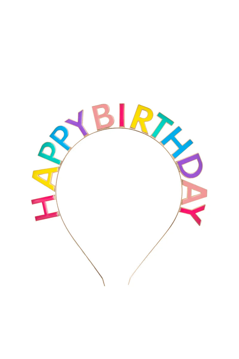 Happy Birthday Multicolored Headband
