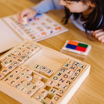 Wooden ABC Activity Stamp Set