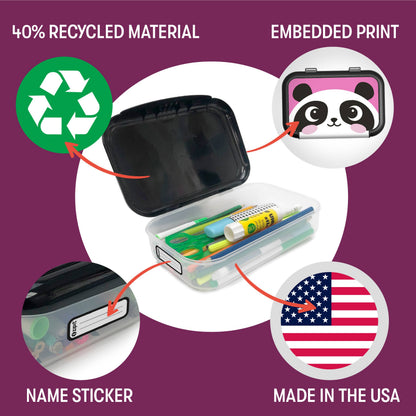 Recycled Plastic Pencil Box for Kids - Little Pickles Toy Store