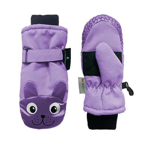 Girls Animal Face Ski Mittens with Thinsulate