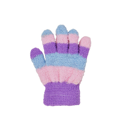 Toddler Striped Cozy Yarn Gloves