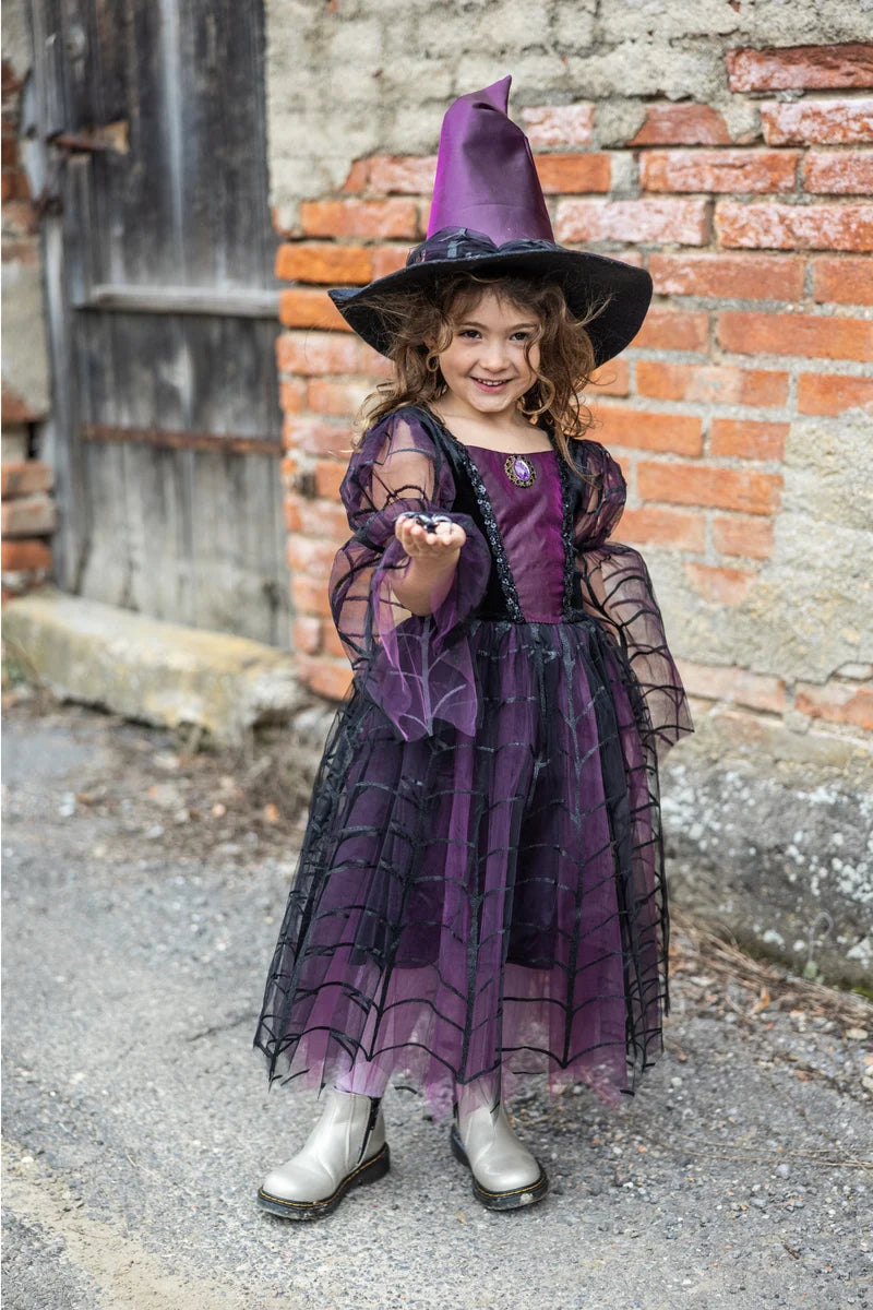 Amethyst the Spider Witch Dress & Hat, Size 5-6