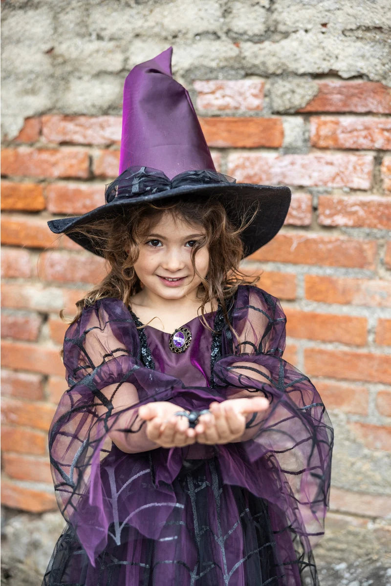 Amethyst the Spider Witch Dress & Hat, Size 5-6