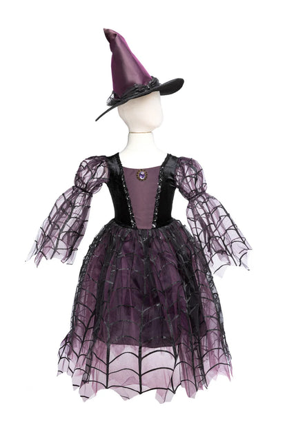 Amethyst the Spider Witch Dress & Hat, Size 5-6