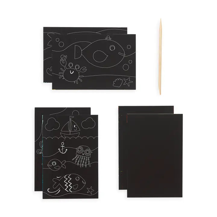 Ooly Mini Scratch & Scribble Art Kit: Friendly Fish