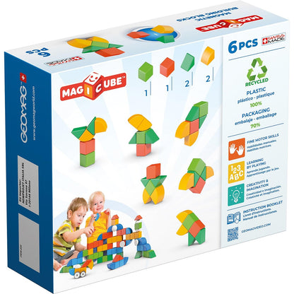 Magicube Recycled Plastic Magic Stacking 6 Pieces - Little Pickles Toy Store