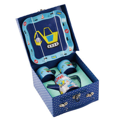 Construction 7-piece Tin Coffee Set - Little Pickles Toy Store