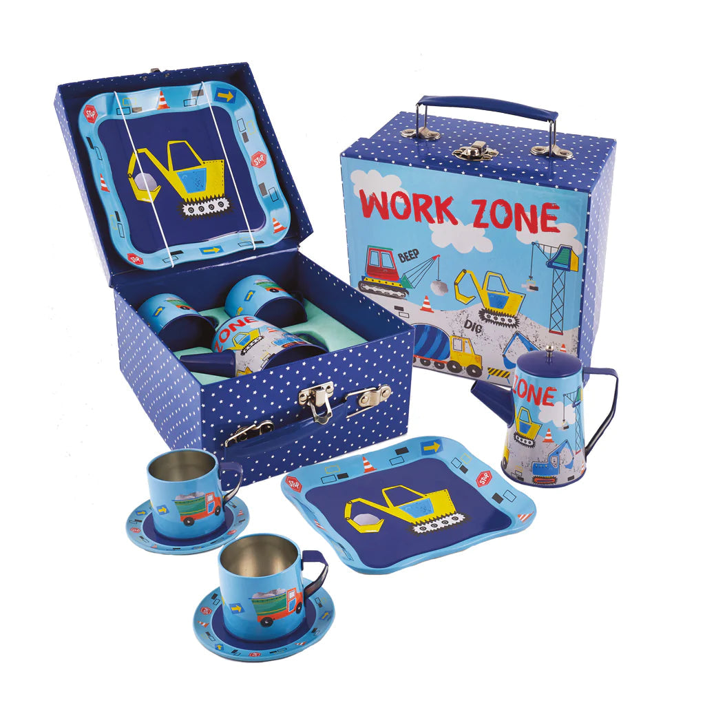 Construction 7-piece Tin Coffee Set