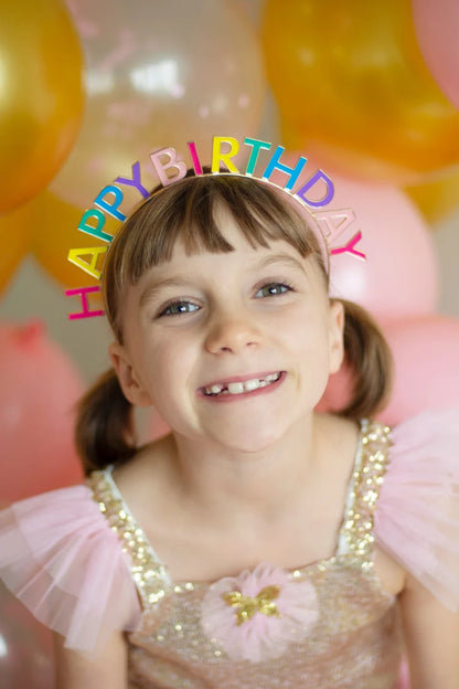 Happy Birthday Multicolored Headband