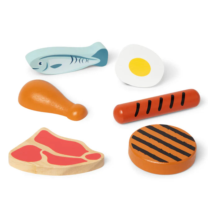 Wooden Food Groups Play Set -  Protein