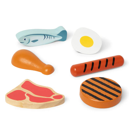 Wooden Food Groups Play Set -  Protein
