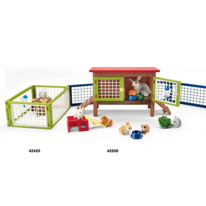 Schleich Rabbit and guinea pig hutch - Little Pickles Toy Store