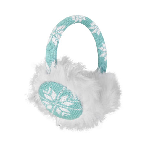 Girls Snowflake Faux Fur Earmuffs