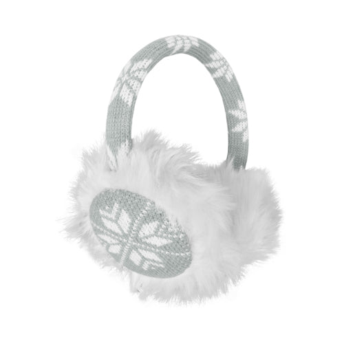Girls Snowflake Faux Fur Earmuffs
