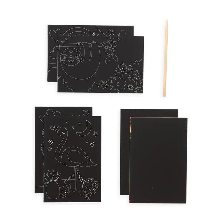 Ooly Mini Scratch & Scribble Art Kit: Funtastic Friends