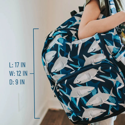 Sharks 17 Inch Backpack - Little Pickles Toy Store