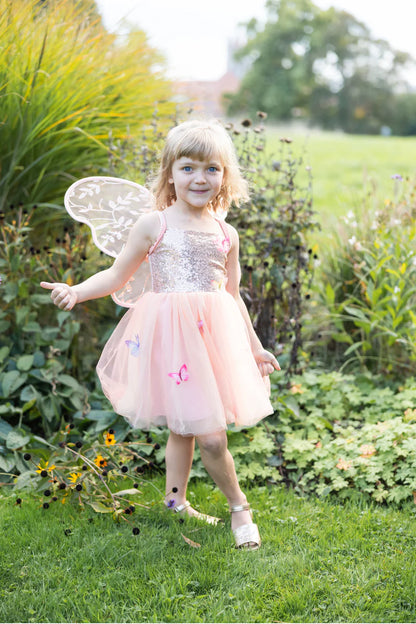 Butterfly Bliss Dress, Peach, Size 5-6