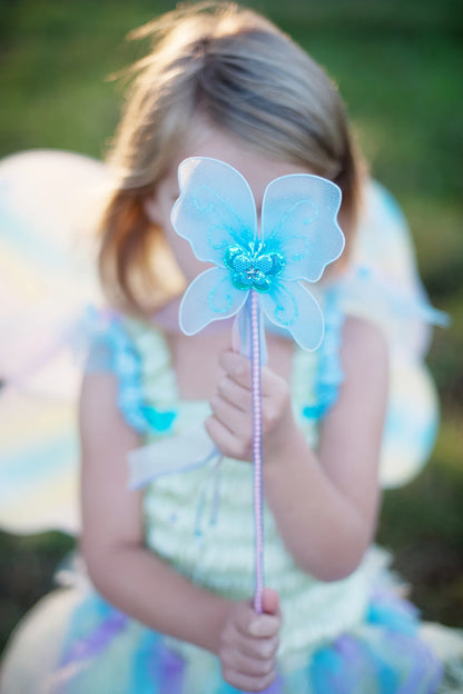 Butterfly Dress & Wings with Wand, Green/Multi - Little Pickles Toy Store