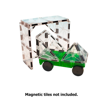 Magna-Tiles Cars 2-Piece Expansion Set: Green & Yellow - Little Pickles Toy Store