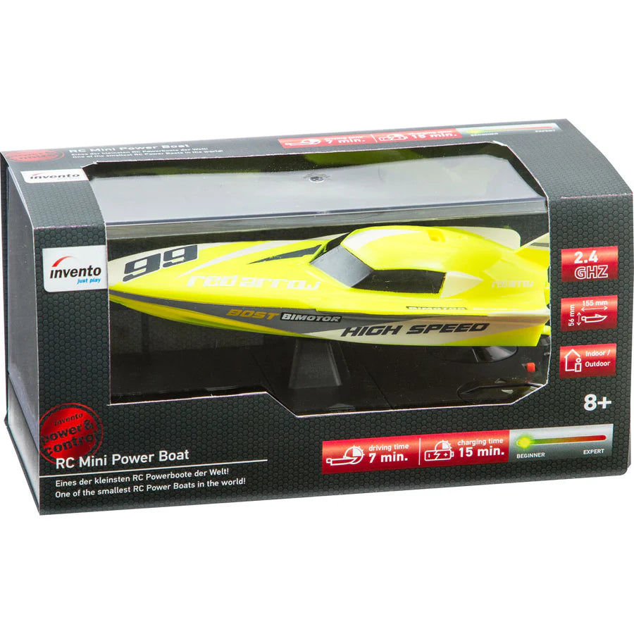 Remote Control Mini Race Boat - Yellow