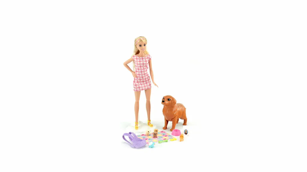 Barbie Doll & Pets Playset - Newborn Pups (Light Skin)