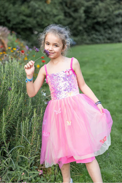Butterfly Bliss Dress, Hot Pink, Size 3-4
