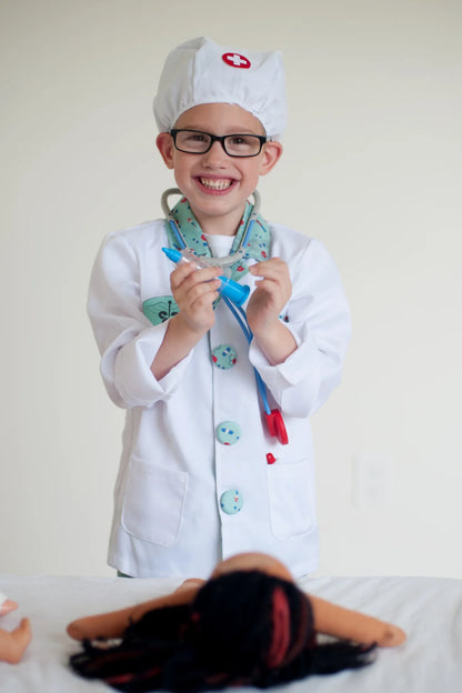 Green Doctor Set, Includes 6 Accessories - Little Pickles Toy Store