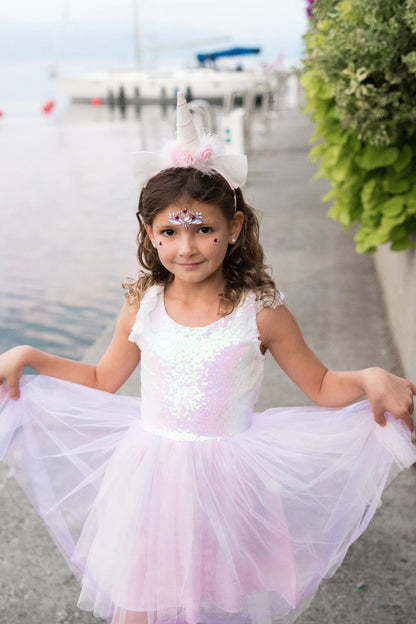 Dreamy Unicorn Dress & Headband, Iridescent/Pink - Little Pickles Toy Store