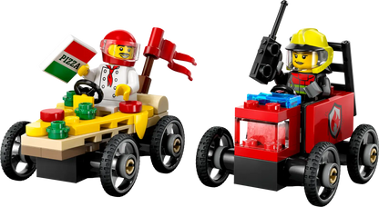 LEGO City: Pizza Vs. Fire Truck Race