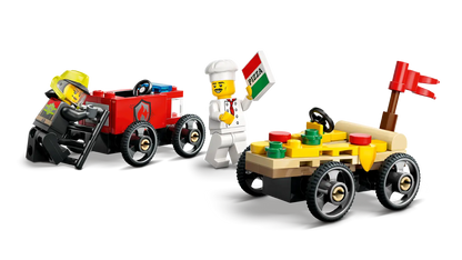 LEGO City: Pizza Vs. Fire Truck Race