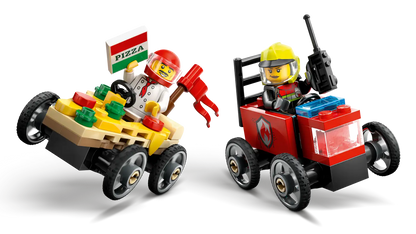 LEGO City: Pizza Vs. Fire Truck Race