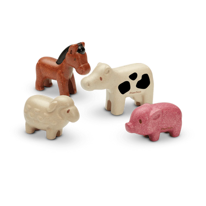 Plan Toys Farm Animals Set - Little Pickles Toy Store