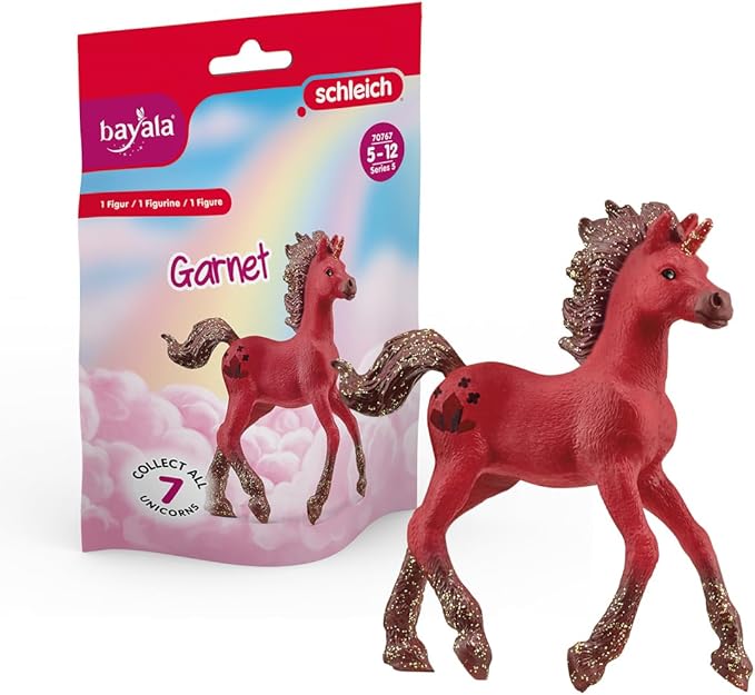 Schleich Collectible Unicorns Precious Gems - Series 5 Moonstone #70769 & Garnet #70767