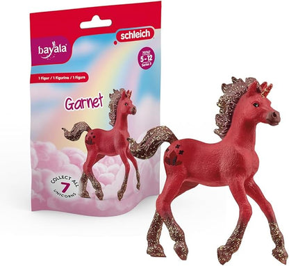Schleich Collectible Unicorns Precious Gems - Series 5 Moonstone #70769 & Garnet #70767