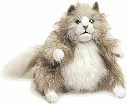 Folkmanis - Fluffy Cat Hand Puppet