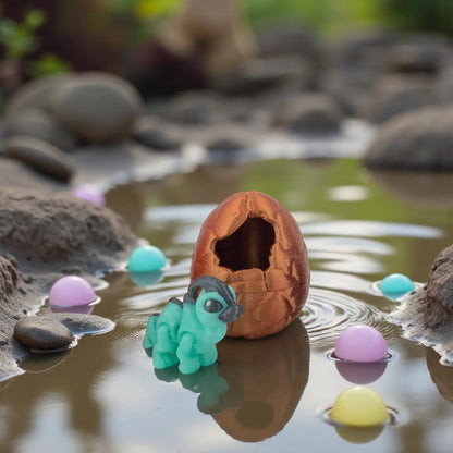 3D Printed Articulated Dino Toy - Peek-A-Saur